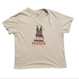 Vintage Stitched Prague European Tourist T-Shirt